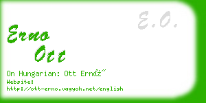 erno ott business card